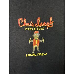 Cris Isaak World Tour Local Crew T Shirt Adult XL Black Delta Pro Weight New